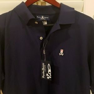 Men's Navy Psycho Bunny Classic Polo Shirt Size 7/XL NWT!